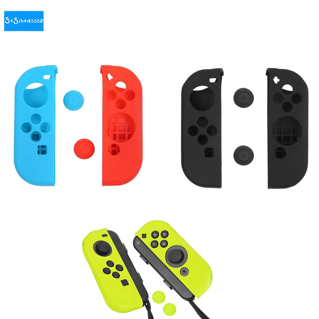 Vỏ Gel Bảo Vệ Tay Cầm Chơi Game Nintendo Switch Màu Xanh Dương + Đỏ