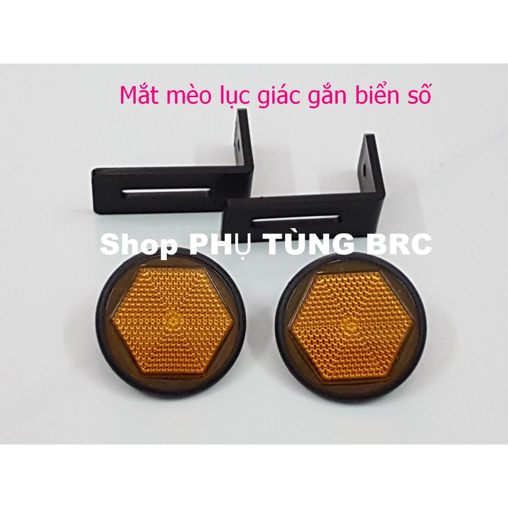 Mắt mèo lục giác gắn biển số .