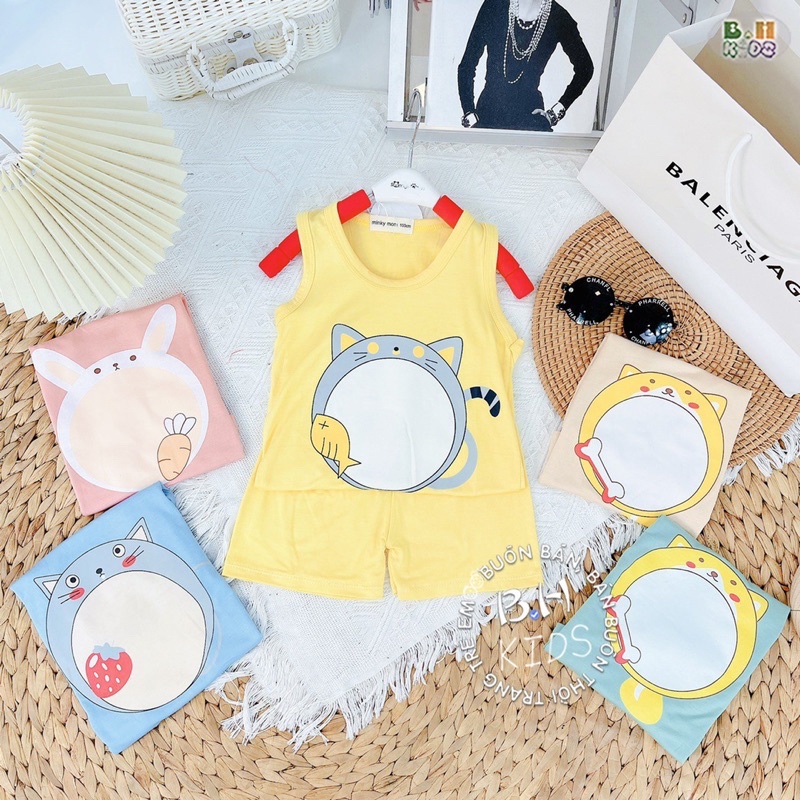 Bộ ba lỗ Minkymom (Chất thun lạnh) siêu mát cho bé