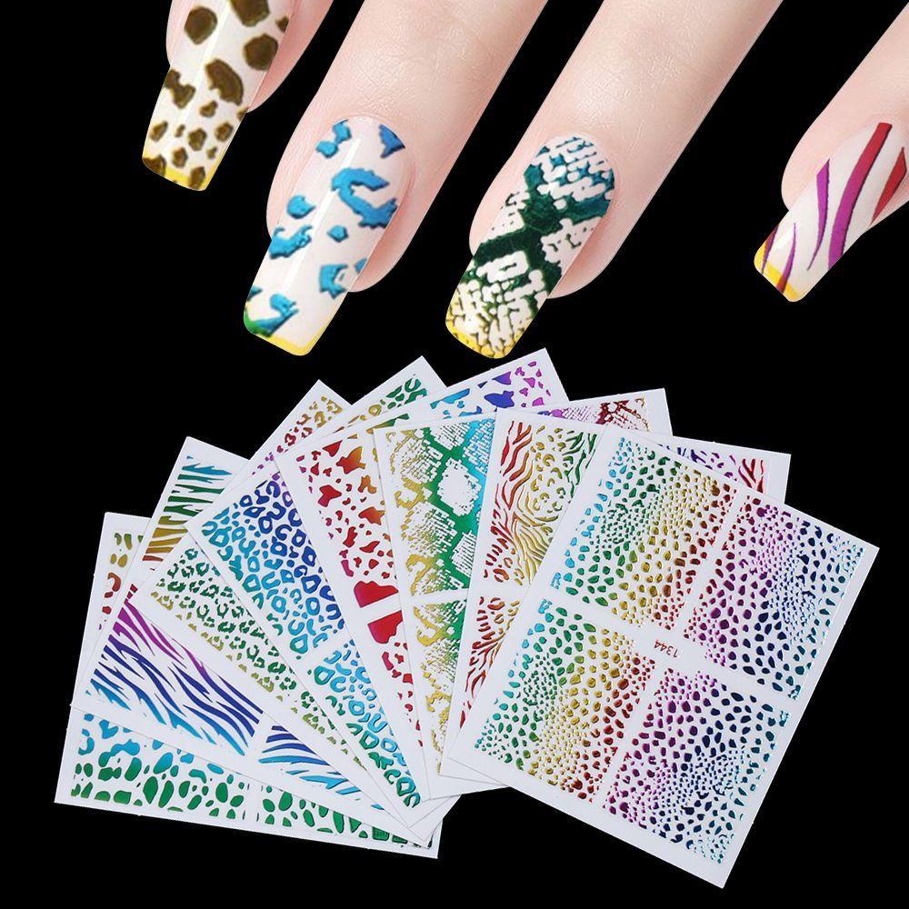 Miếng Dán Trang Trí Móng Tay 3D Bằng Kim Loại Thời Trang