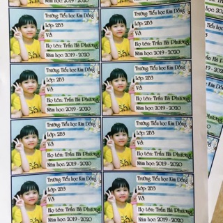 Nhãn vở in theo yêu cầu