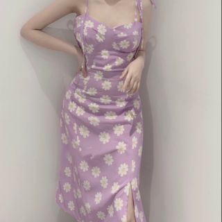 Váy 2 dây hoa cưc có đệm mút ngực