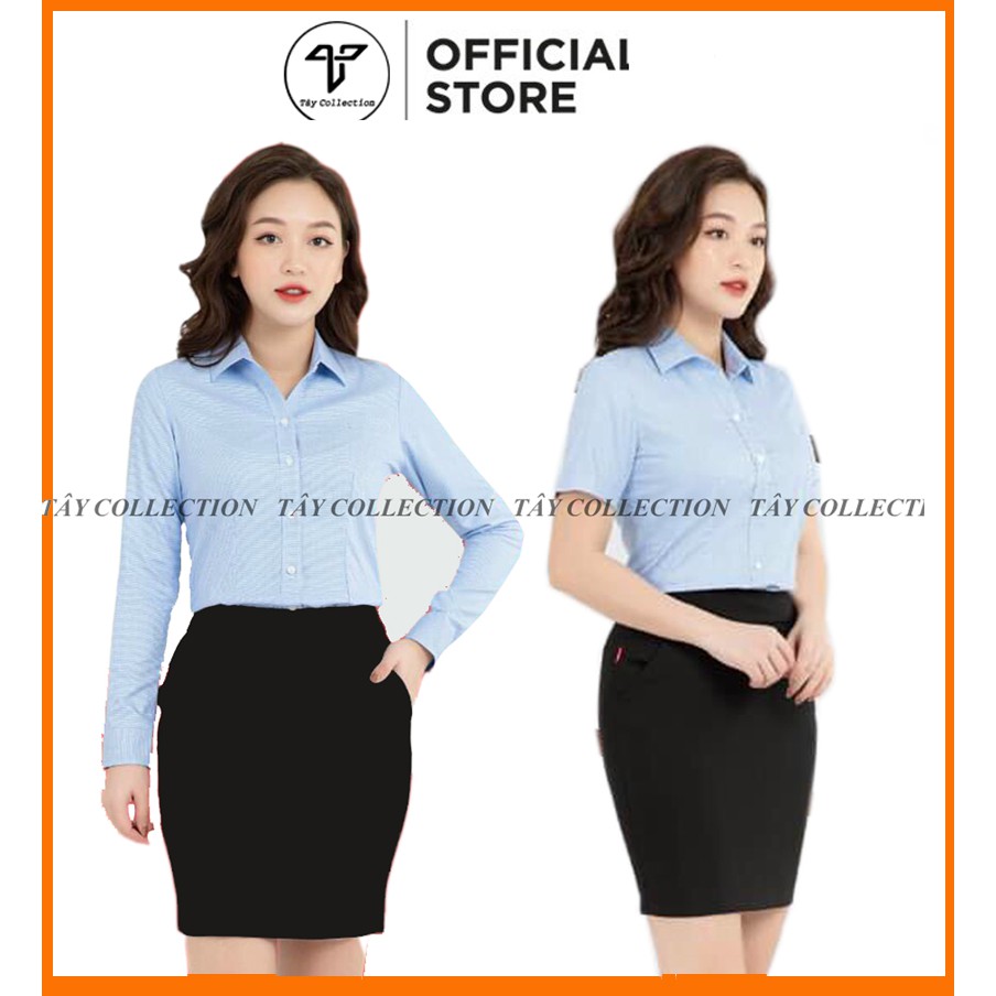Sơ Mi Công Sở Nữ Cao Cấp TÂY COLLECTION, Vải Nhập, May Kĩ, Chiết Eo Mặc Ôm Tôn Dáng