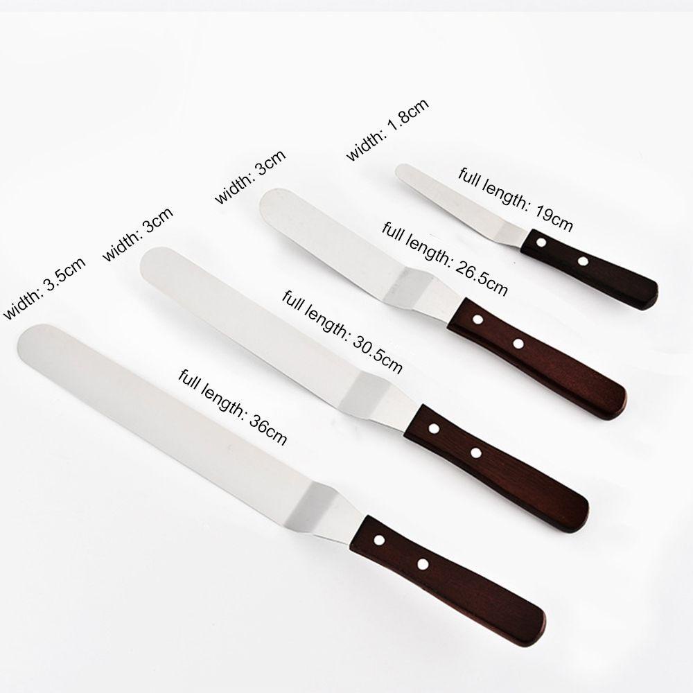 LEISURE Dao Chà Láng Bánh Kem Bằng Thép Không Gỉ 4 / 6 / 8 / 10 Inch