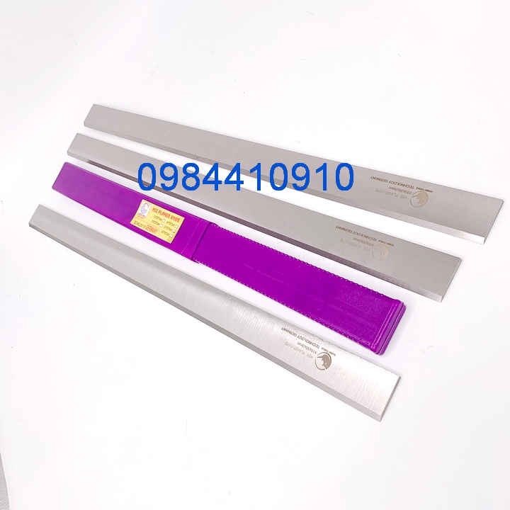 BỘ 3 LƯỠI DAO BÀO GỖ THÉP GIÓ CAO CẤP RHINO 510X30X3MM HỘP TÍM