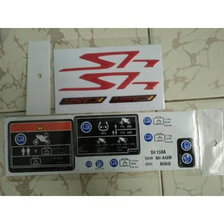 Bộ tem xe chữ nổi honda SH ý
