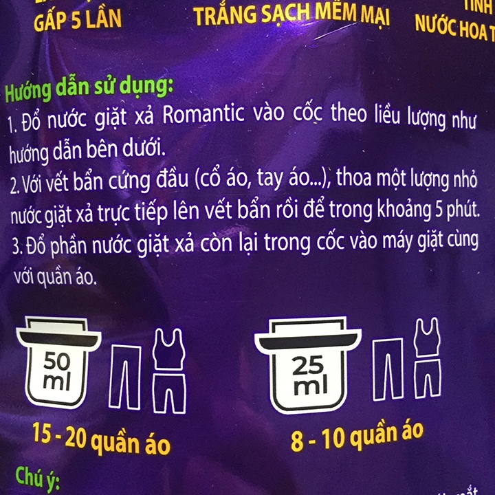 Nước giặt xả Swat Romantic 5 trong 1 Thế Hệ Mới Túi 2,2kg