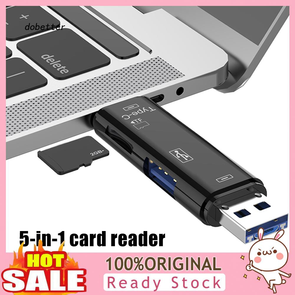 Đầu Đọc Thẻ Nhớ 5 Trong 1 Usb 3.0 Type-C Micro Otg Tf