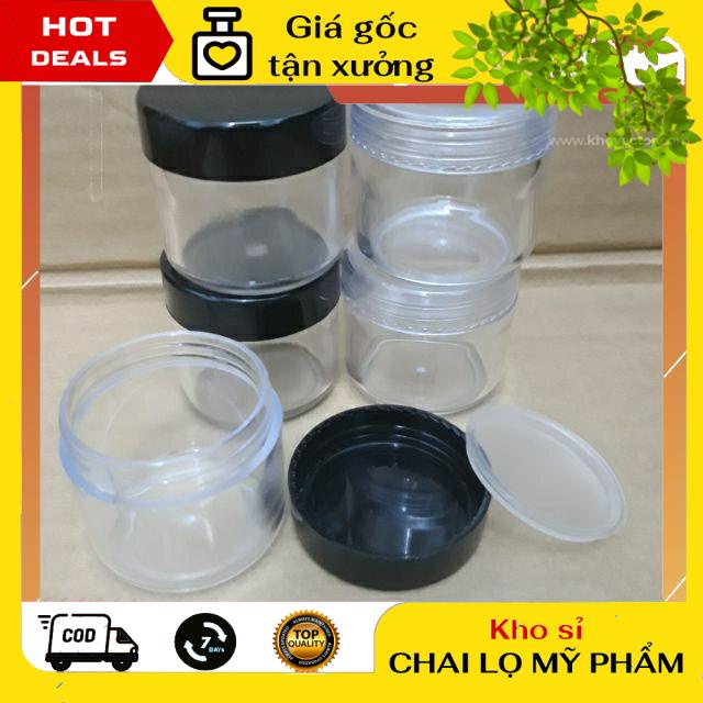 Hủ Đựng Kem ❤ GIÁ TẬN GỐC ❤ Hủ nhựa trong 30g/50g có lót chiết mỹ phẩm , phụ kiện du lịch