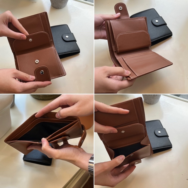 Keiko Button Wallet - Ví Dáng Sổ Vintage Da Thật Saffiano Ouithebrand