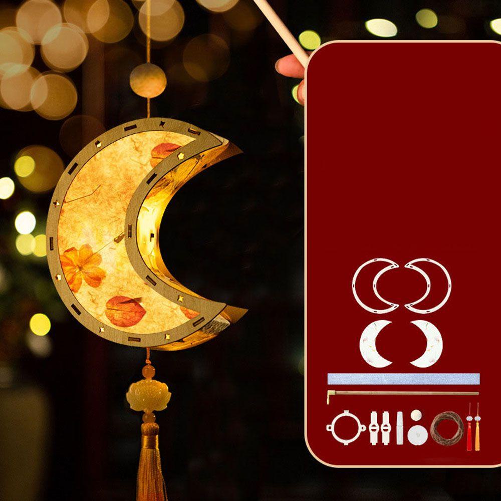 Đèn Lồng Bằng Gỗ Hình Thỏ Mặt Trăng Dùng Trang Trí Lễ Hội Mùa Thu
