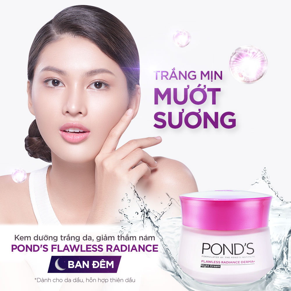 Kem Dưỡng Trắng Cao Cấp Ban Đêm Pond's Flawless Radiance Derma+ Night Cream (50g)