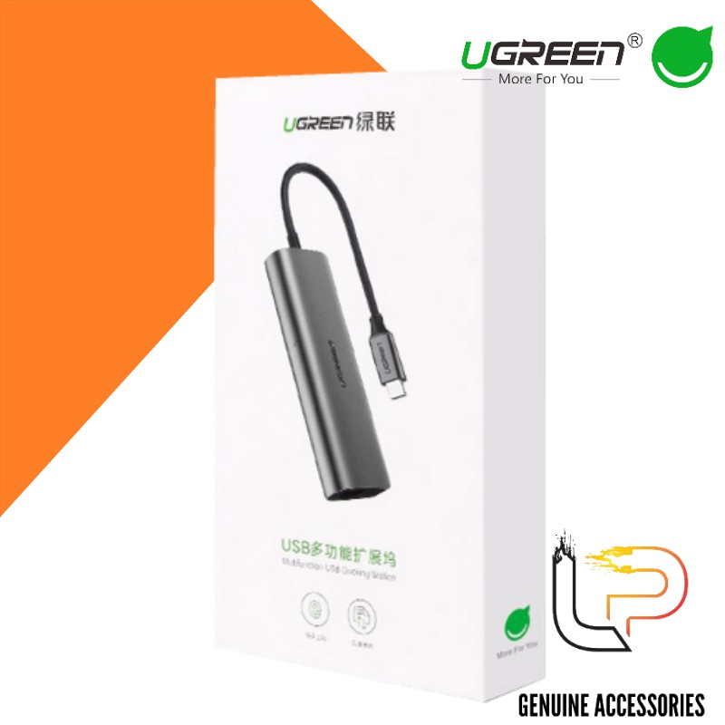 MULTIPORT HUB TYPE-C RA 3 USB 3.0 + LAN UGREEN 60718 - HUB CHUYỂN TYPE-C RA 3 USB 3.0 + LAN KÈM NGUỒN UGREEN 60718