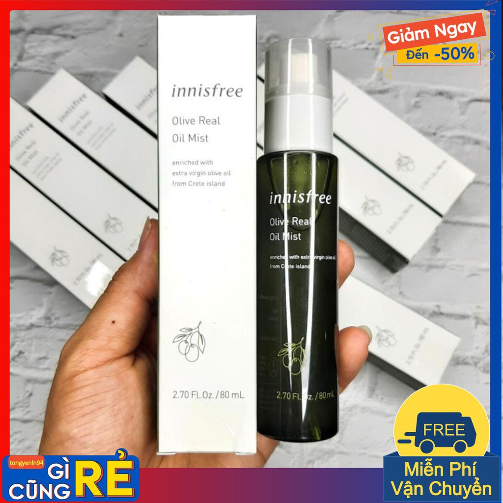 [Hàng xịn] Xịt Khoáng dưỡng ẩm Innisfree Olive Real Oil Mist 80ml [Có Bill ]