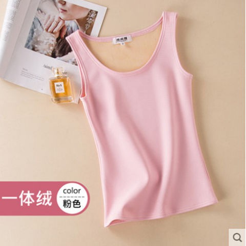 95 cotton mùa thu và đông mặc bên trong cộng với áo vest nhung của phụ nữ dày mỏng vừa vặn dây treo dưới cùng sơ