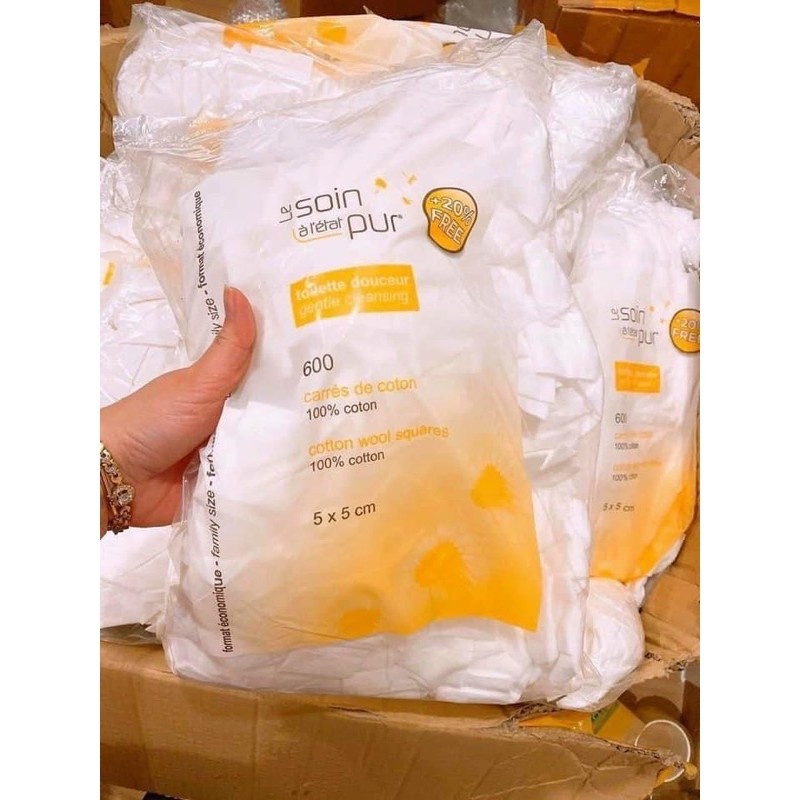 🩸Bông tẩy trang PHÁP 𝐒𝐨𝐢𝐧 𝐏𝐮𝐫 TETRA Médical 500/600 miếng🩸