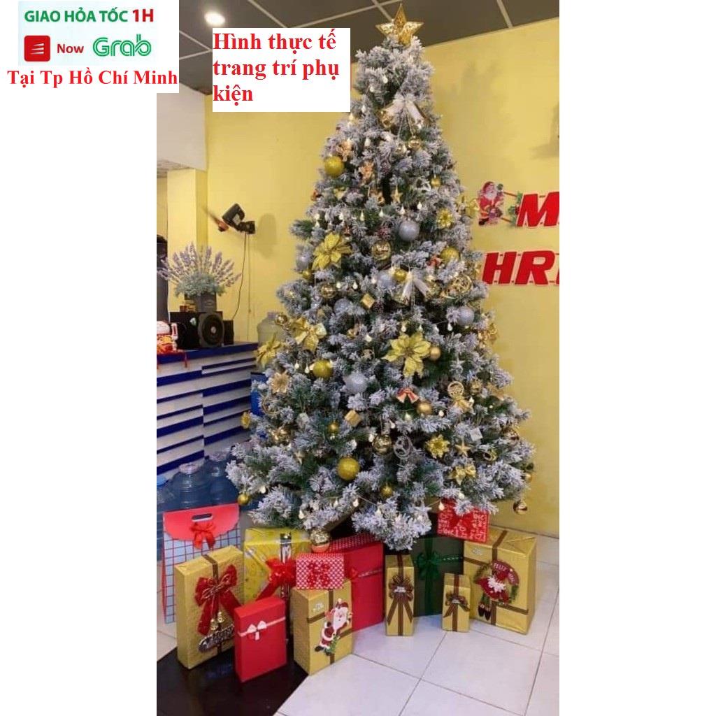 Cây Thông Noel Phủ Tuyết Trang Trí Noel Giáng Sinh 90cm, 1m2, 1m5, 1m8, 2m1, 2m4, 3m Hàng Việt Nam Cao Cấp