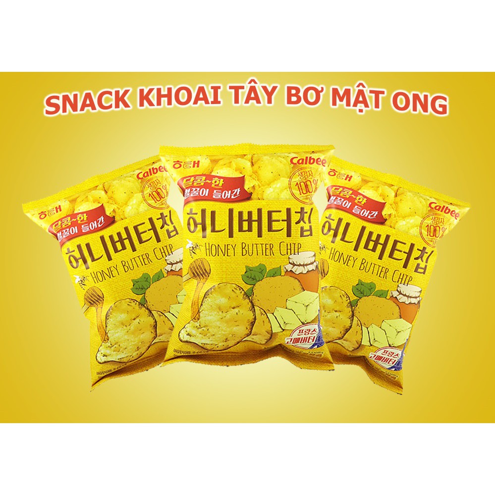 Snack khoai tây bơ mật ong Calbee - Hàn Quốc