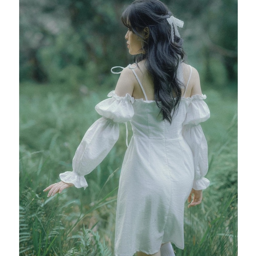 [Mã WAMST112 giảm 25k đơn 150k] Đầm maxi ren dây lưng quyến rũ