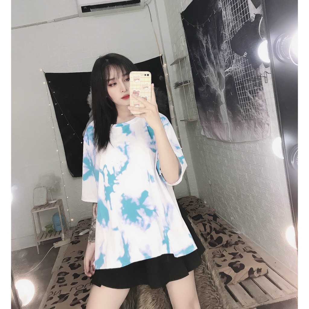 áo xinh 3/4 kiểu màu loang hot hit ảnh thật siêu hot đủ màu