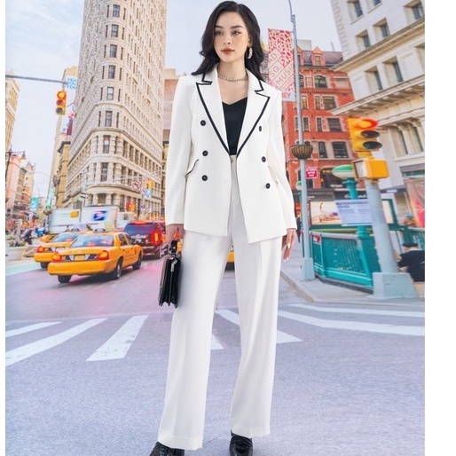 Set bộ vest nữa chất Twill Silk Orchid CT16S104