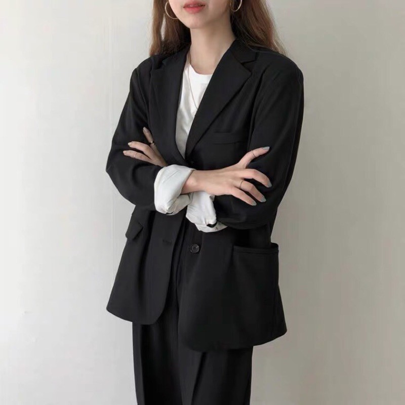 Set vest công sở thời trang style Hàn Quốc có video tự quay