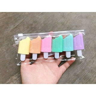 Vỉ 6 bút dạ quang mini BC-709