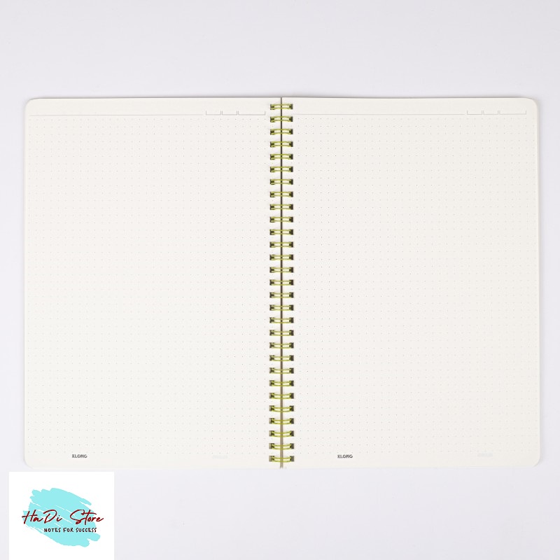 [HADI] KLONG Vở lò xo DOT GRID B5 có bìa nhựa - 80trang (MS:577)