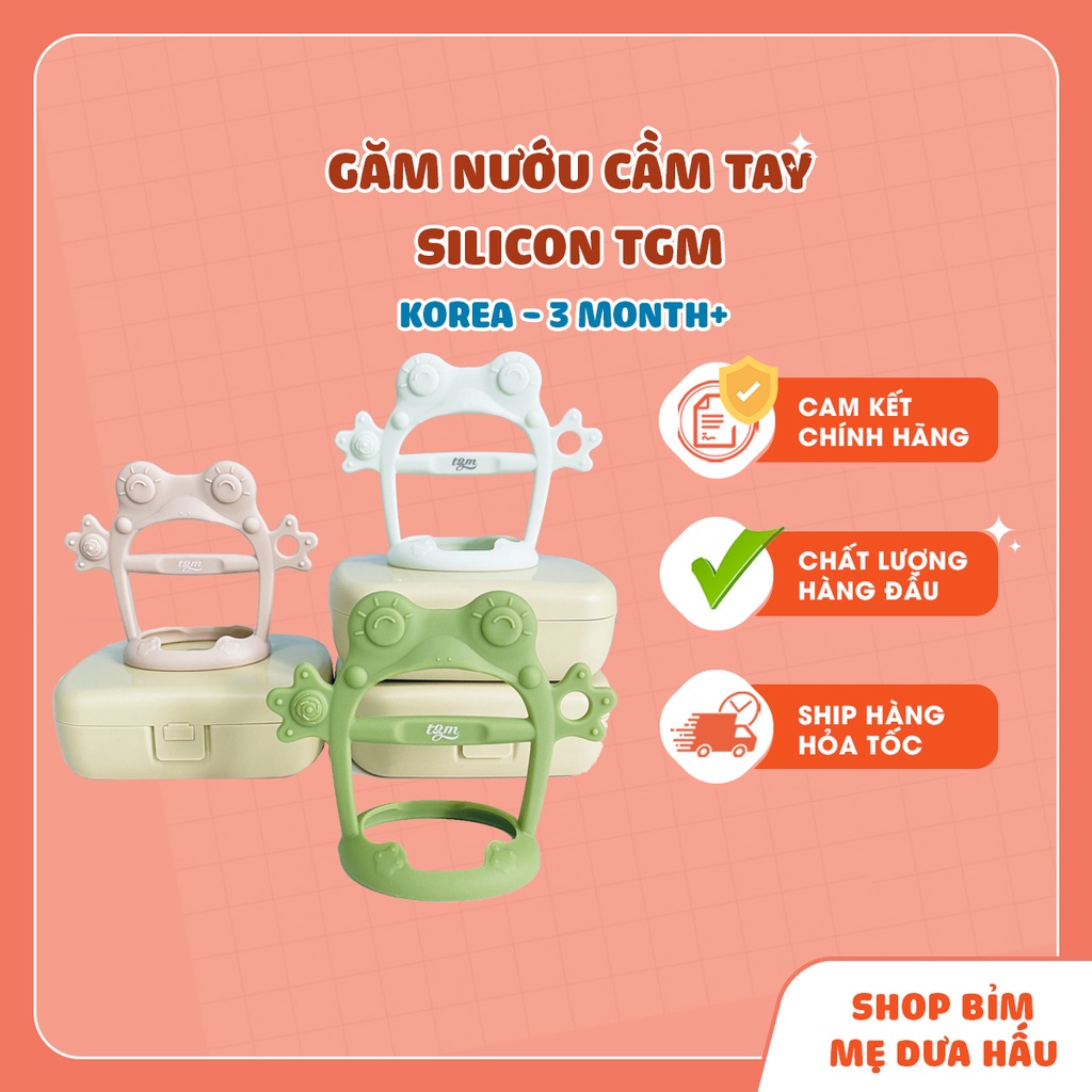 (TGM) GẶM NƯỚU CẦM TAY SILICON TGM CAO CẤP HÀN QUỐC CHO BÉ