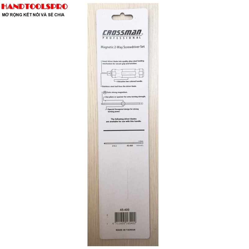 Tua Vít dẹp và bake trở đầu dài cao cấp 6x200mm Crossman 45-400