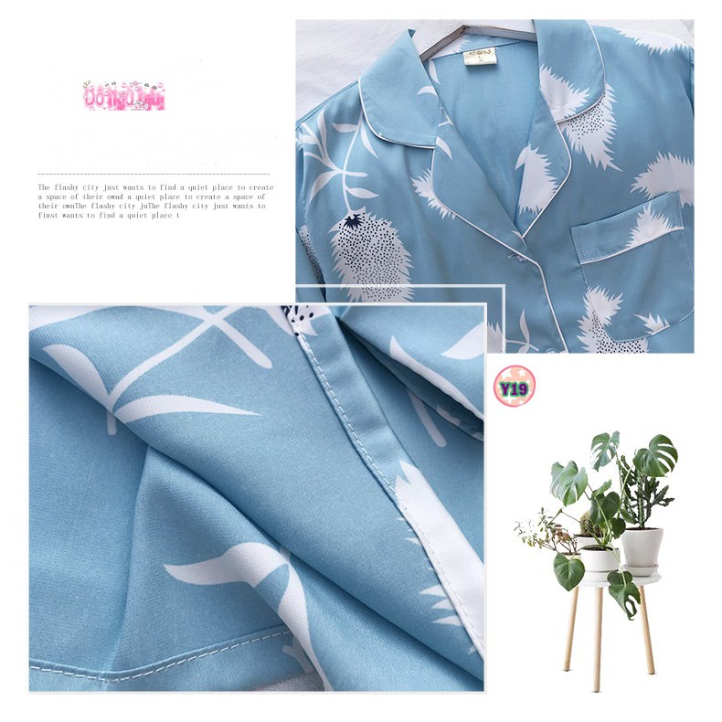 Pijama Lụa Dài Tay Cao Cấp Y19 | BigBuy360 - bigbuy360.vn