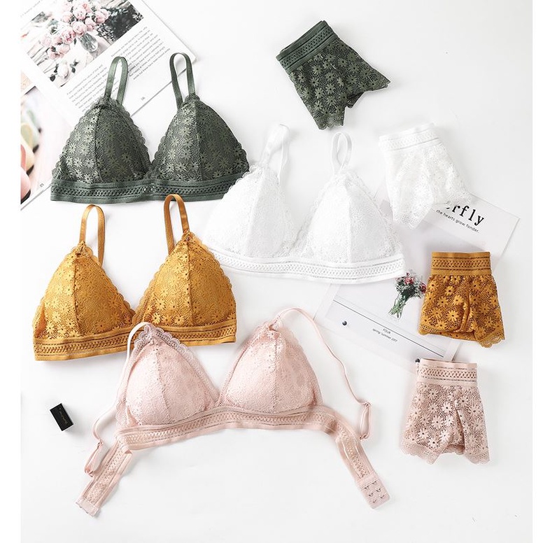 Đèn Led 38 / 85AB 38 / 85AB Chất Lượng Cao----Bộ Đồ Lót Hai Mảnh Phối Ren Không Gọng Hở Lưng Gợi Cảm 32 / 70AB