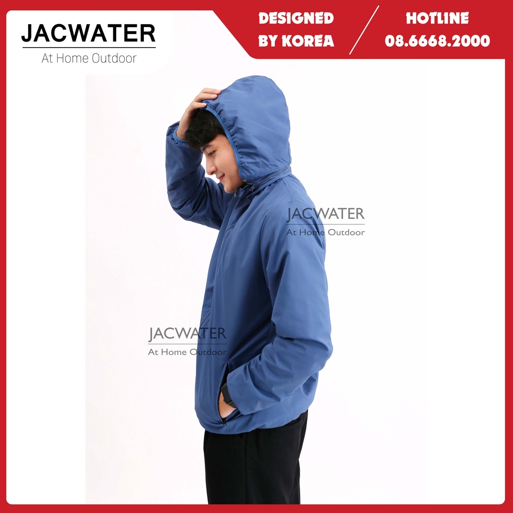 Áo khoác gió lót lông mềm nam nữ mùa đông form rộng chống nước cản bụi JACWATER V480