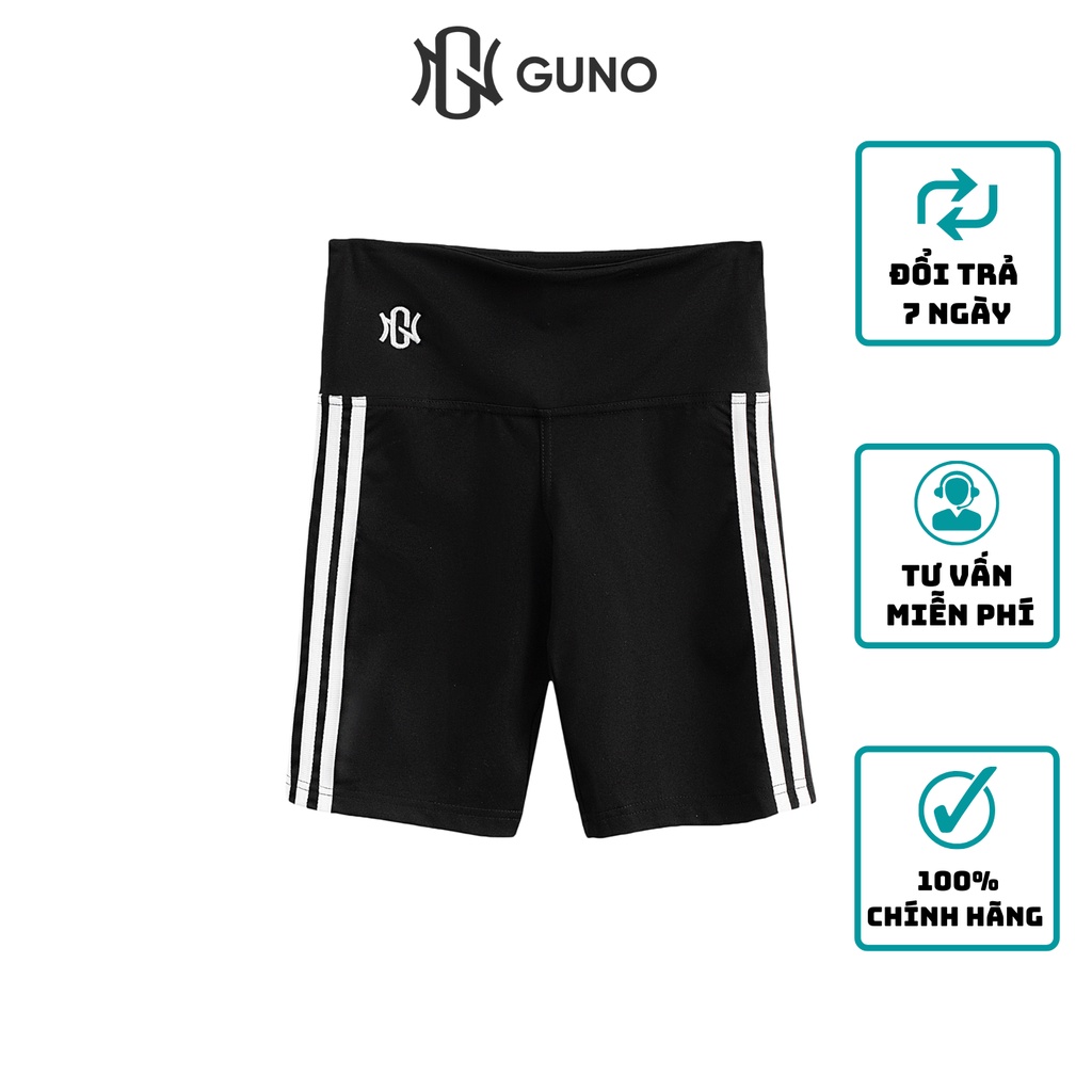 Quần ngố biker GUNO dáng nữ  ôm bó lưng chất vải thun co giãn cao cấp - HQNU52