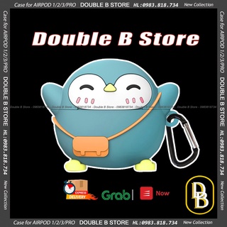 🌟Case AirPods🌟 Vỏ Bọc Tai Nghe AirPods 1/2/Pro/i11/i12/i13 hình Chim Cánh Cụt  con Siêu Cute-1057CACCM