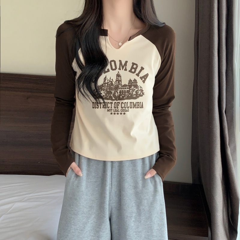 ZHELIHANGFEI Áo Thun Nam Dài Tay Cổ Tròn Thời Trang Hàn