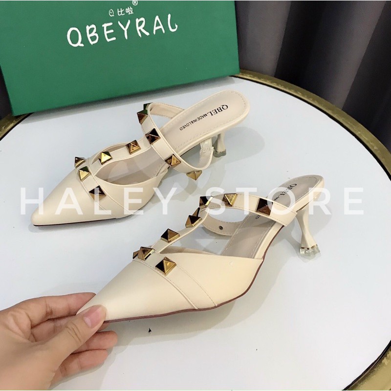 Sục nữ tán đinh to siêu hot gót 5cm sang chảnh đi chơi đi tiệc đi làm HALEY STORE