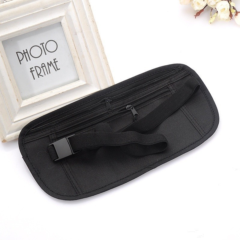 ☛☏❤New Travel Waist Pouch for Passport Money Belt Bag Hidden Security Wallet Black Khaki