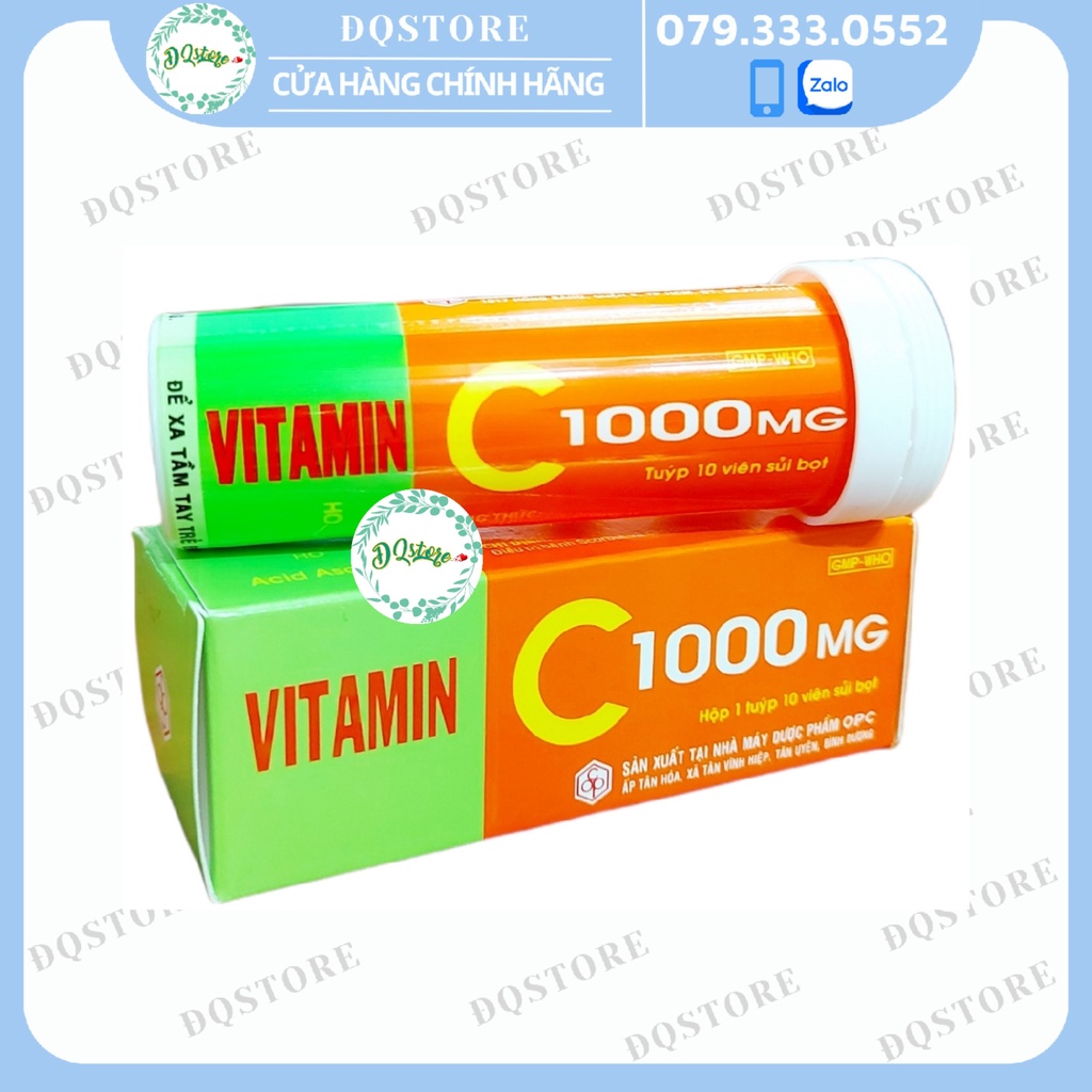 Viên sủi bổ sung Vitamin C OPC 1000 mg - hộp 10 viên