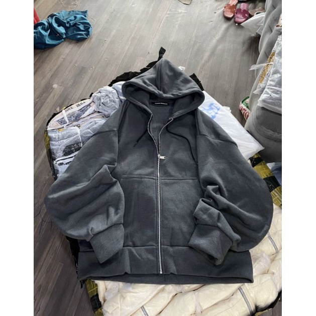 Áo khoác nỉ ngoại khóa kéo sắt tay phồng - update thêm màu