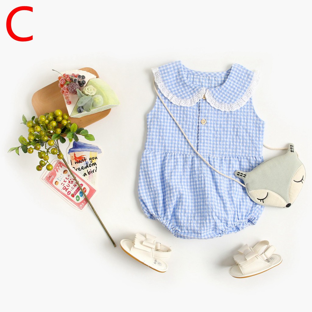 Áo liền quần Sanlutoz vải cotton phong cách công chúa dễ thương cho bé vào mùa hè