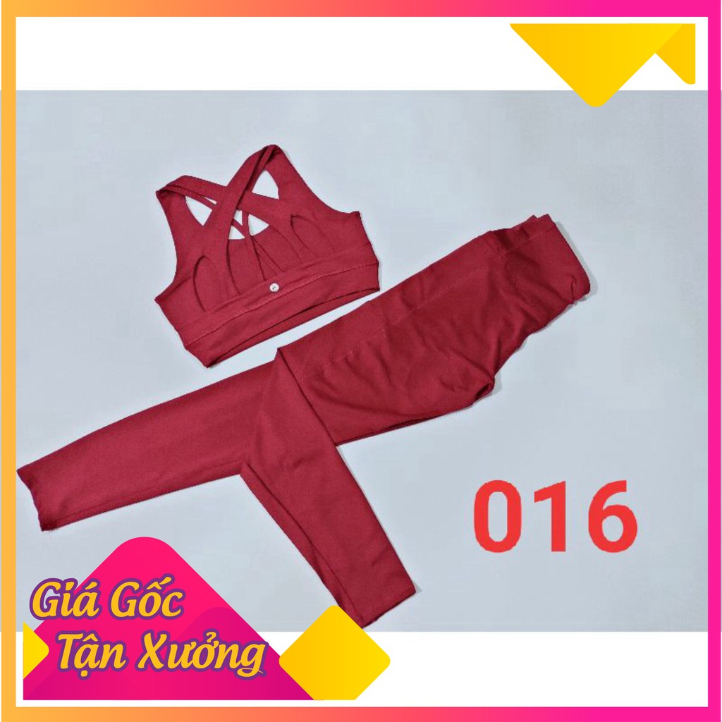 Set đồ tập thể thao nữ thoáng mát, đồ tập yoga thấm hút mồ hôi cực tốt 016