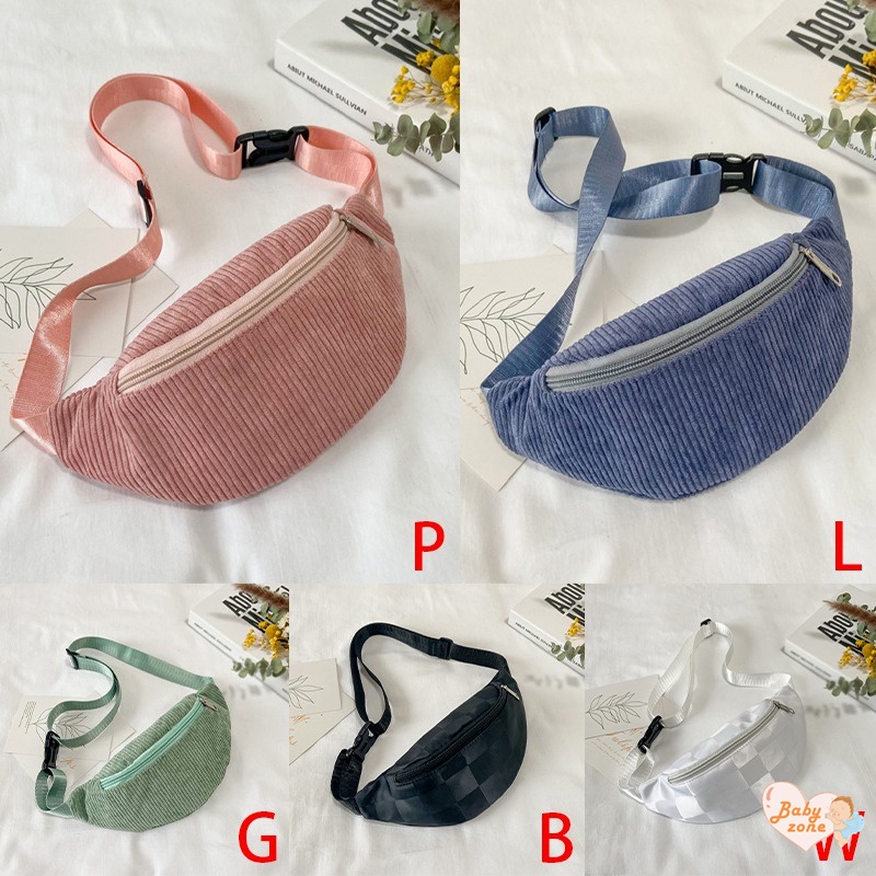 Túi Đeo Chéo Nhỏ Mềm Mại Màu Trơn Phong Cách Hàn Quốc Cho Bé