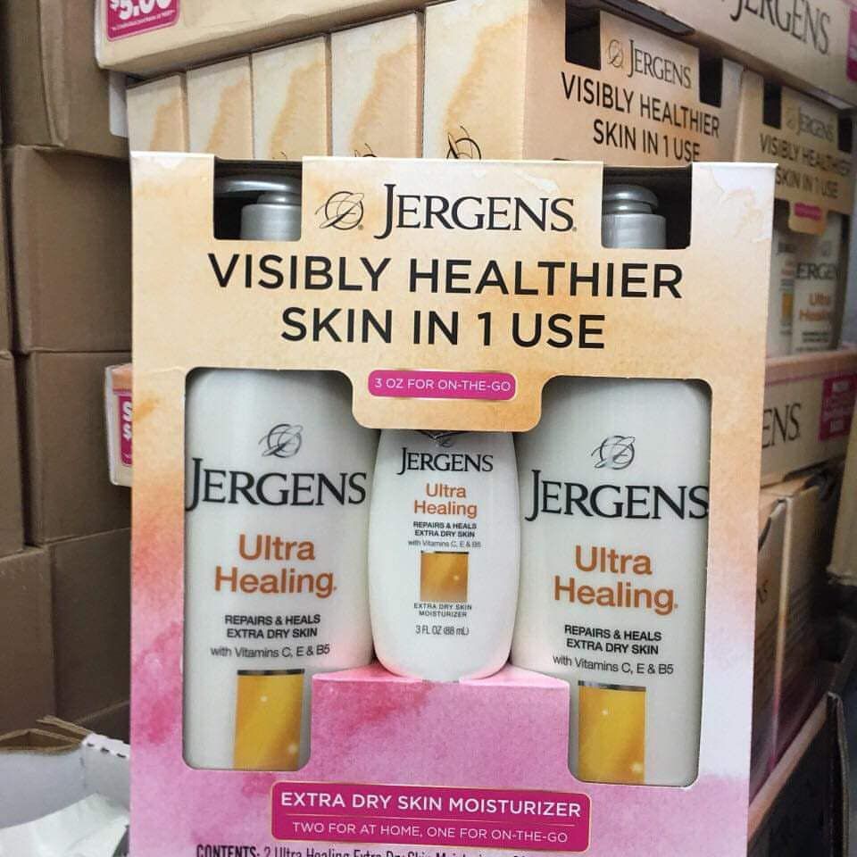 [Hàng Auth_Check Code] Bộ Dưỡng Thể Jergens Visibly Healthier Skin In 1 Use-1.33L