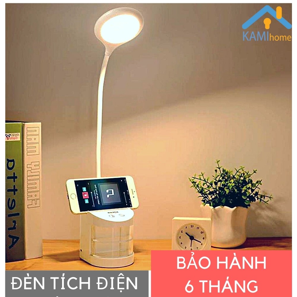Đèn học để bàn chống cận thị sạc tích điện cổng USB có Ngăn chứa đồ mã 36013