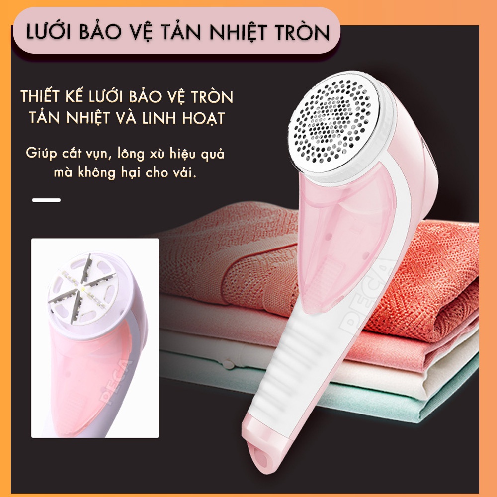 Máy cắt lông xù quần áo không dây Kemei KM-1905 không dây công suất 9W mạnh mẽ cắt lông xù vải nệm - Hàng chính hãng