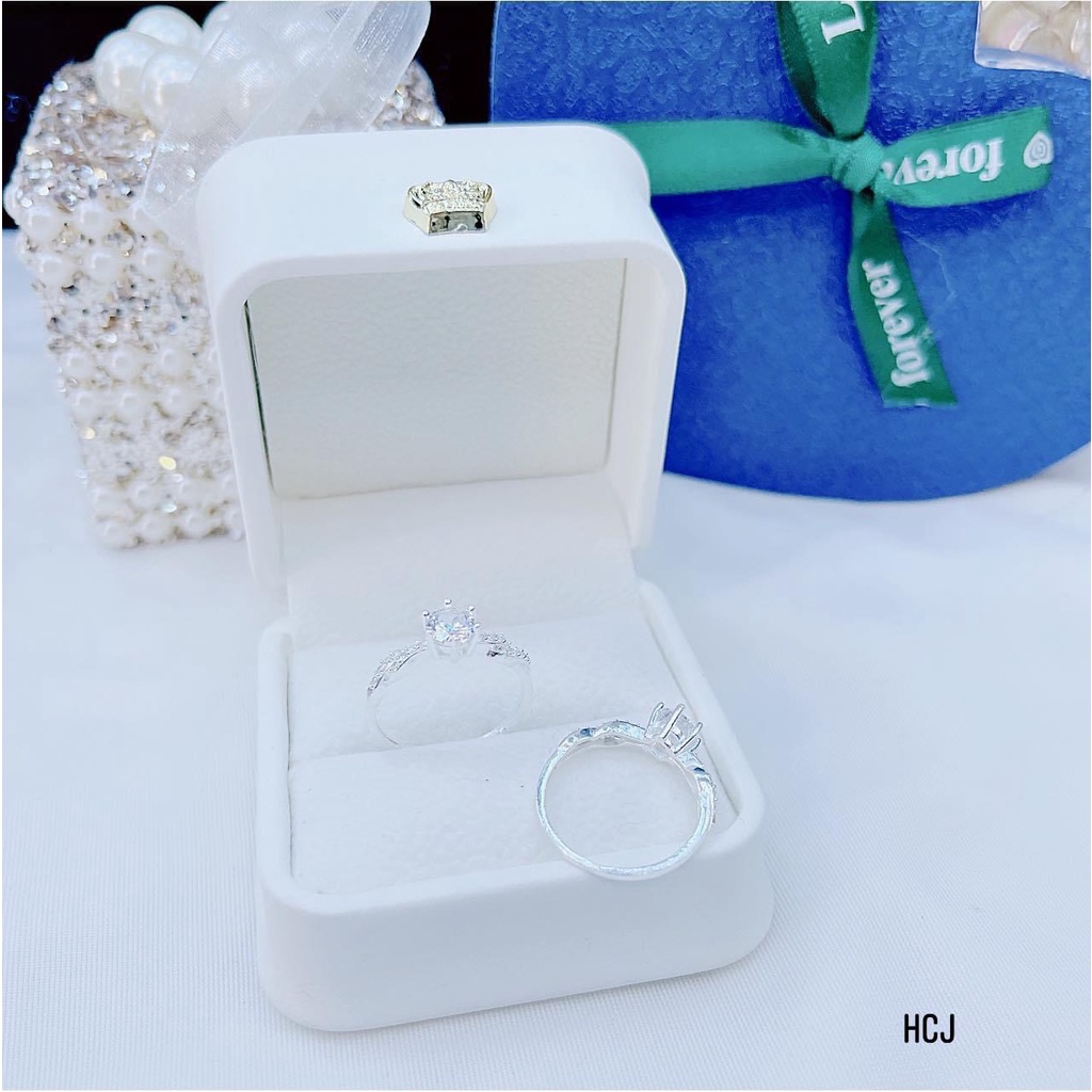 Nhẫn nữ bạc thật mẫu thân xoắn đính đá trắng đẹp - Kho sỉ bạc Nhất Linh