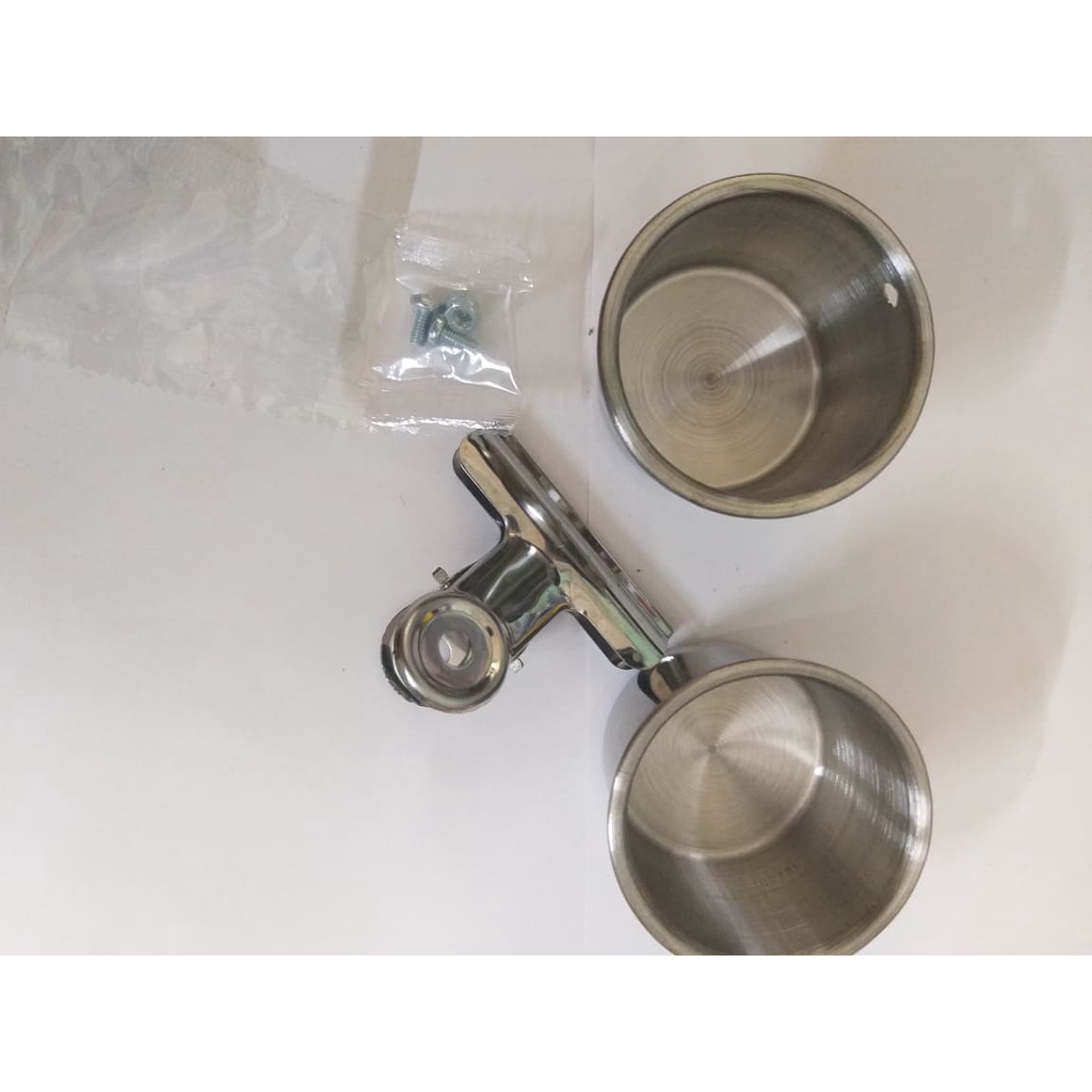 Cóng inox đôi đựng thức ăn và nước uống cho vẹt