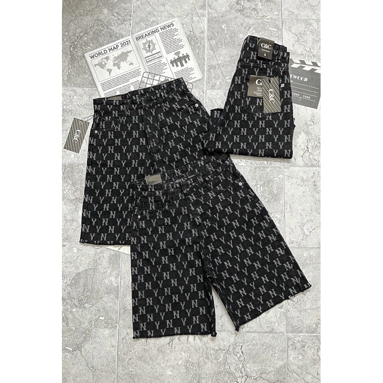 Quần jean ngố nữ ống rộng, vải jean denim hoại tiết đẹp, dễ phối đồ William - AT138