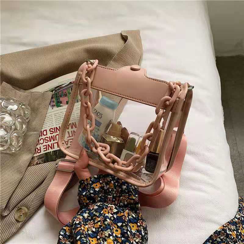 Túi Đeo Chéo Trong Suốt Phong Cách Hàn Quốc Dễ Phối Đồ Thời Trang Mùa Hè Cho Nữ